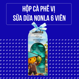 Cafe Vị Sữa Dừa- Hộp Nonla 6 Viên  