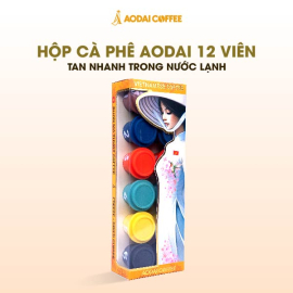 [ Mua 5 hộp Tặng hộp 6 viên ] Hộp 12 Viên Cafe Sấy THĂNG HOA AODAI Cao Cấp Từ Hạt Robusta