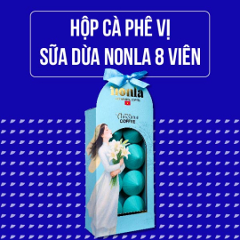  Cafe Vị Sữa Dừa  - Hộp Nonla 8 Viên