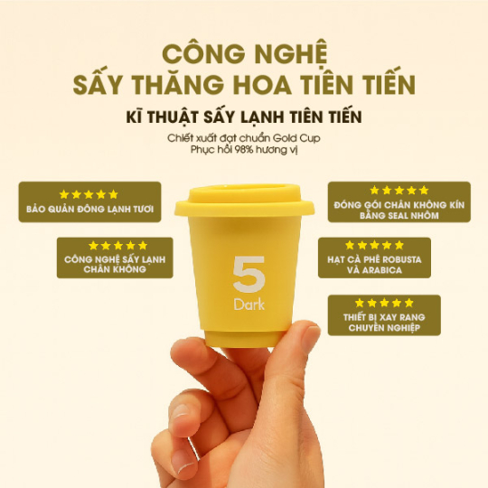 Hộp 3 Viên Cafe Hòa Tan Sấy Thăng Hoa Nguyên Chất AODAI COFFEE Từ Hạt Robusta - Hộp 3 viên Mix Cafe