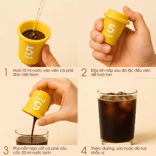 [ Mua 5 hộp Tặng hộp 6 viên ] Hộp 12 Viên Cafe Sấy THĂNG HOA AODAI Cao Cấp Từ Hạt Robusta