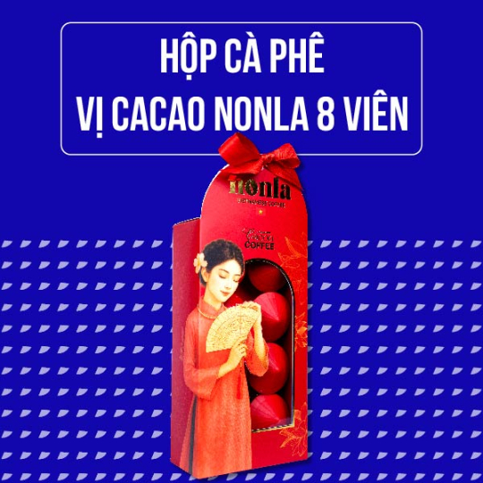 Cafe Vị Cacao - Hộp Nonla 8 Viên
