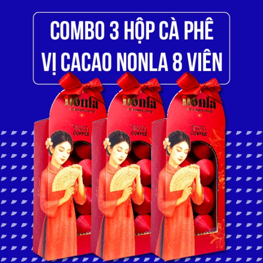 Cafe Vị Cacao - Hộp Nonla 8 Viên