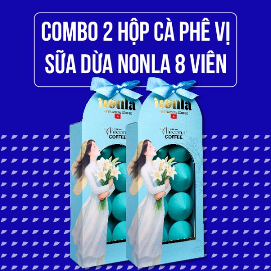  Cafe Vị Sữa Dừa  - Hộp Nonla 8 Viên