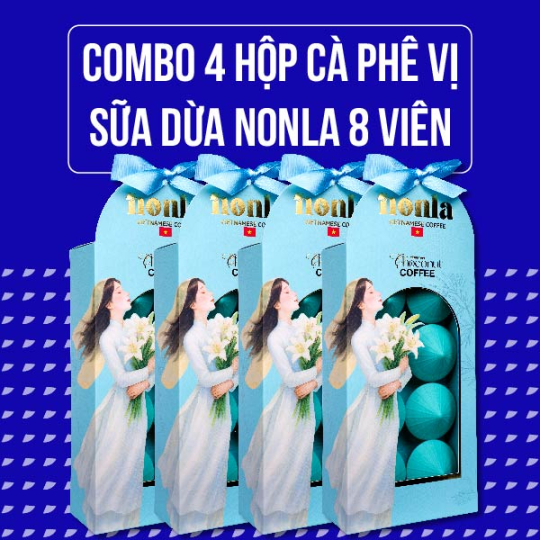  Cafe Vị Sữa Dừa  - Hộp Nonla 8 Viên