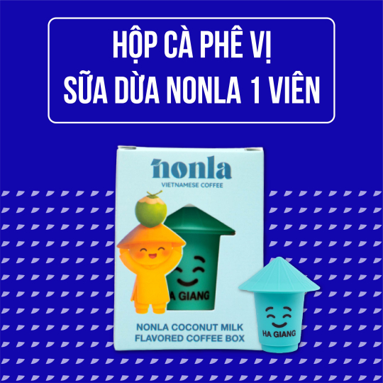 Cafe Vị Sữa Dừa - Hộp Nonla 1 Viên