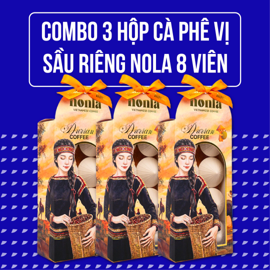  Cafe Vị Sầu Riêng - Hộp Nonla 8 Viên
