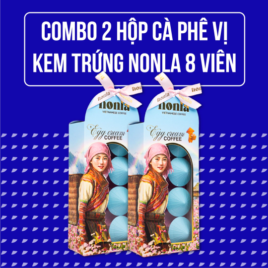  Cafe Vị Kem Trứng - Hộp Nonla 8 Viên